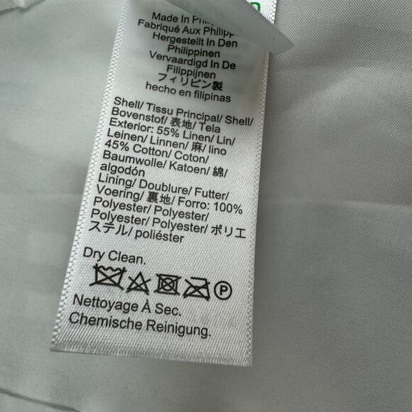 J. Crew Linen Blend Navy White Gingham Classic Timeless Blazer Women's Size 0 - Picture 6 of 6